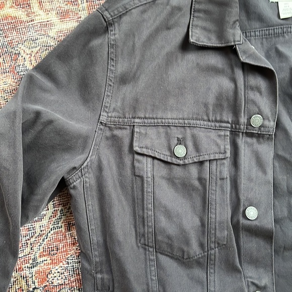 Mens Grey Denim Coat - Picture 4 of 5